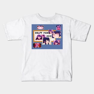 OSHI NO KO: DO IT FOR HER (WHITE) Kids T-Shirt